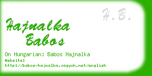 hajnalka babos business card